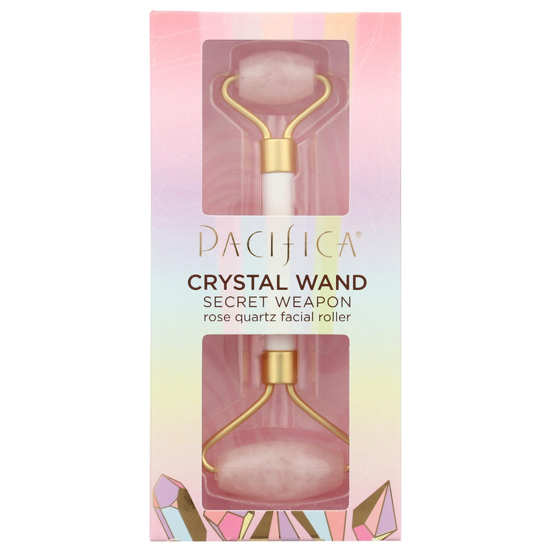 Pacifica Crystal Wand Rose Quartz Facial Roller Women's Gift Set