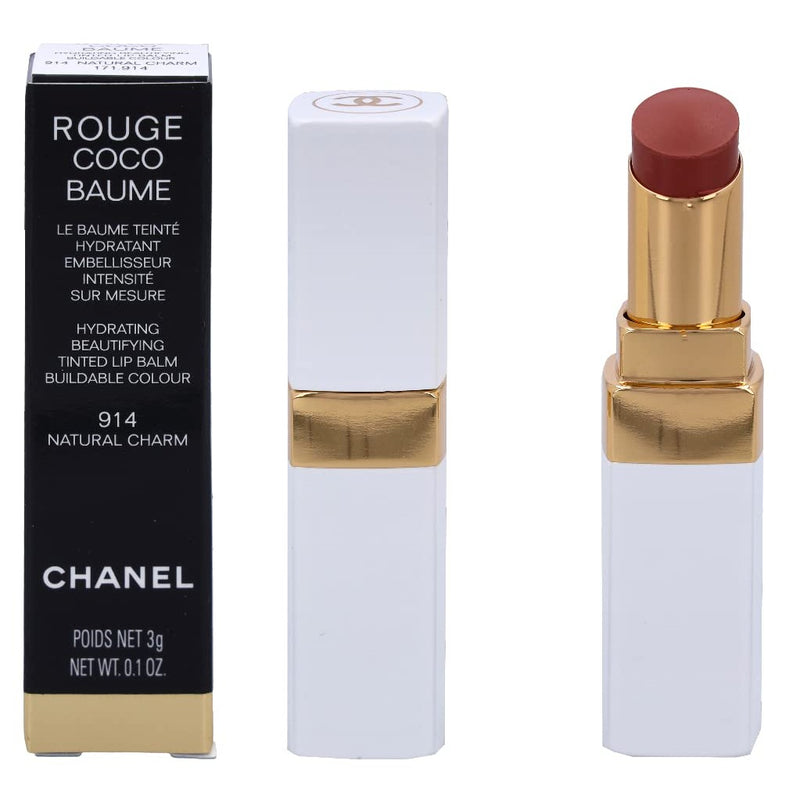 Chanel Rouge Coco Baume Hydrating Beautifying Tinted Lip Balm 914 Natural Charm 3g