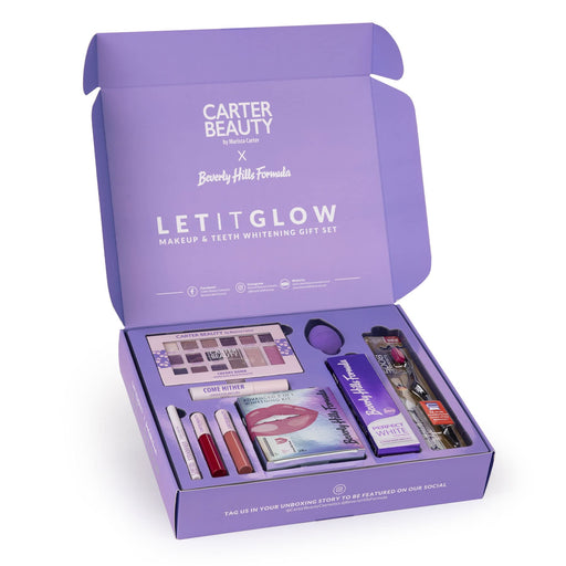 Carter Beauty Let It Glow Make Up And Teeth Whitening Women's Gift Set