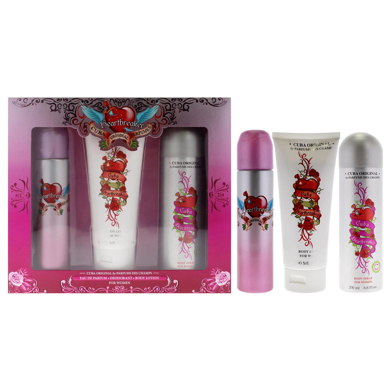 Cuba Heartbreaker Women's Eau De Parfum Gift Set