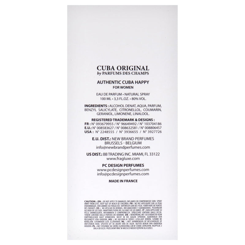 Cuba Authentic Happy Women's Eau De Parfum