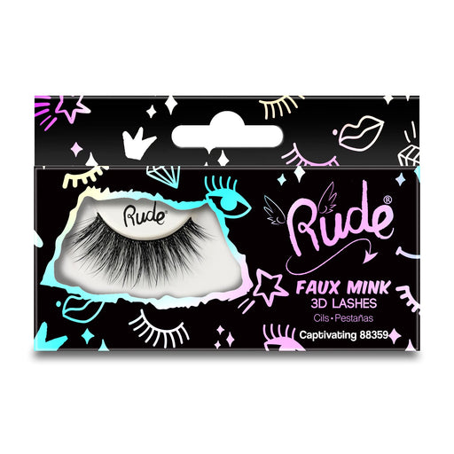 Rude Cosmetics Essential Faux Mink 3d Lashes Captivating