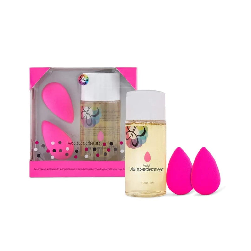 Beauty Blender 2 Original Pink Blenders W Liquid Cleanser