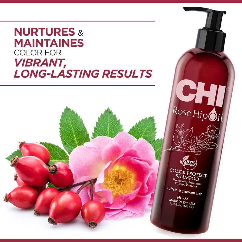 Chi Rose Hip Oil Color Nurture Protecting Shampoo