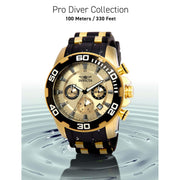 Invicta Pro Diver Men's Quartz 50mm Watch – Polyurethane/Stainless Steel