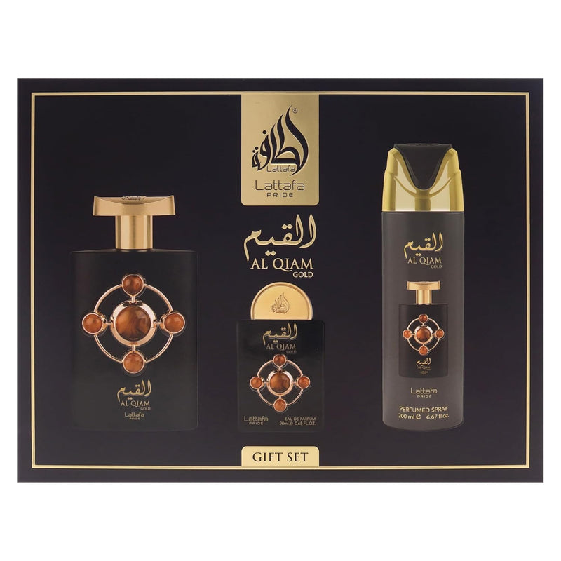 Lattafa Pride Al Qiam Gold Unisex Eau De Parfum Gift Set