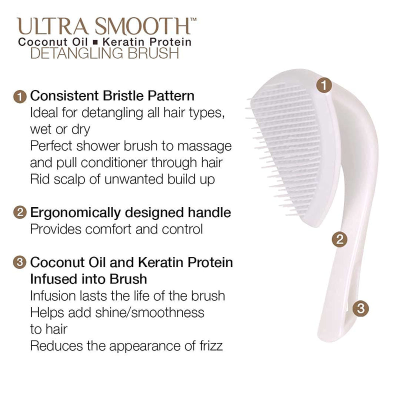 Cricket Ultra Smooth Coconut Detangling Brush Unisex Gift Set