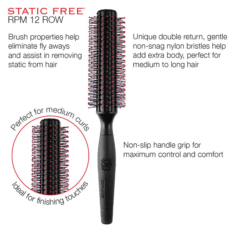 Cricket Static Free Brush Rpm 12 Row Unisex Gift Set