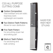 Cricket All Purpose Cutting Carbon Comb C20 Unisex Gift Set