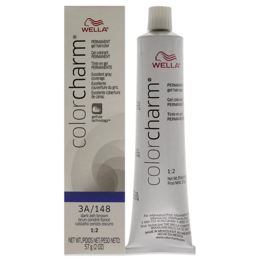 Wella Color Charm Permanent Hair Color Gel 148 3a Dark Ash Brown