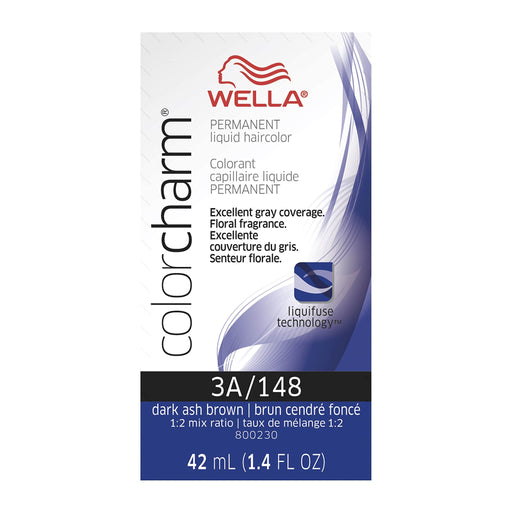 Wella Color Charm Permanent Liquid Hair Color 148 3a Dark Ash Br