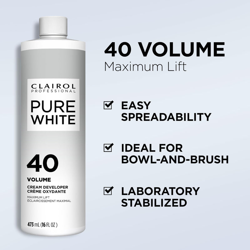 Clairol Pure White 40 Volume Creme Developer