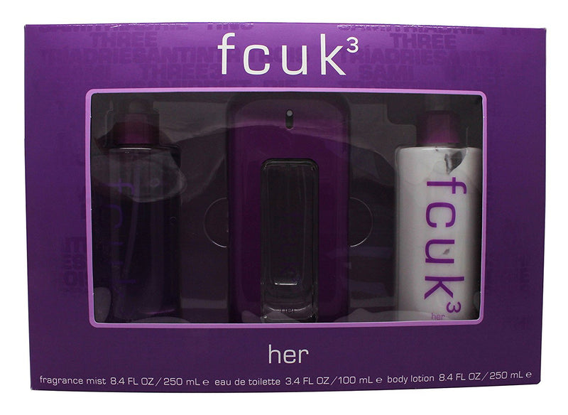 French Connection Fcuk 3 For Her 3 Bl Bm Women's Eau De Toilette Gift Set