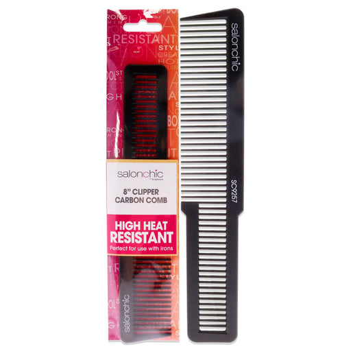 Salonchic Flat Top Clipper Carbon Comb High Heat Resistant 8 Unisex Gift Set