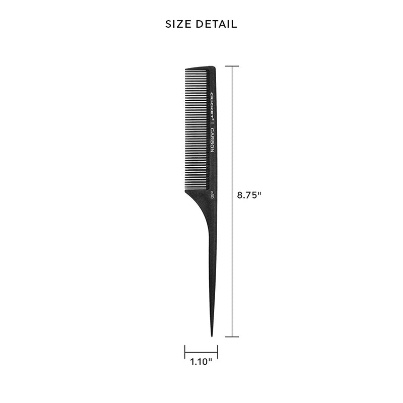 Cricket Carbon Comb Fine Toothed Rattail C50 Unisex Gift Set