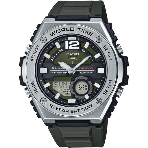 Casio World Time Analog-Digital Quartz 51mm Watch – Resin