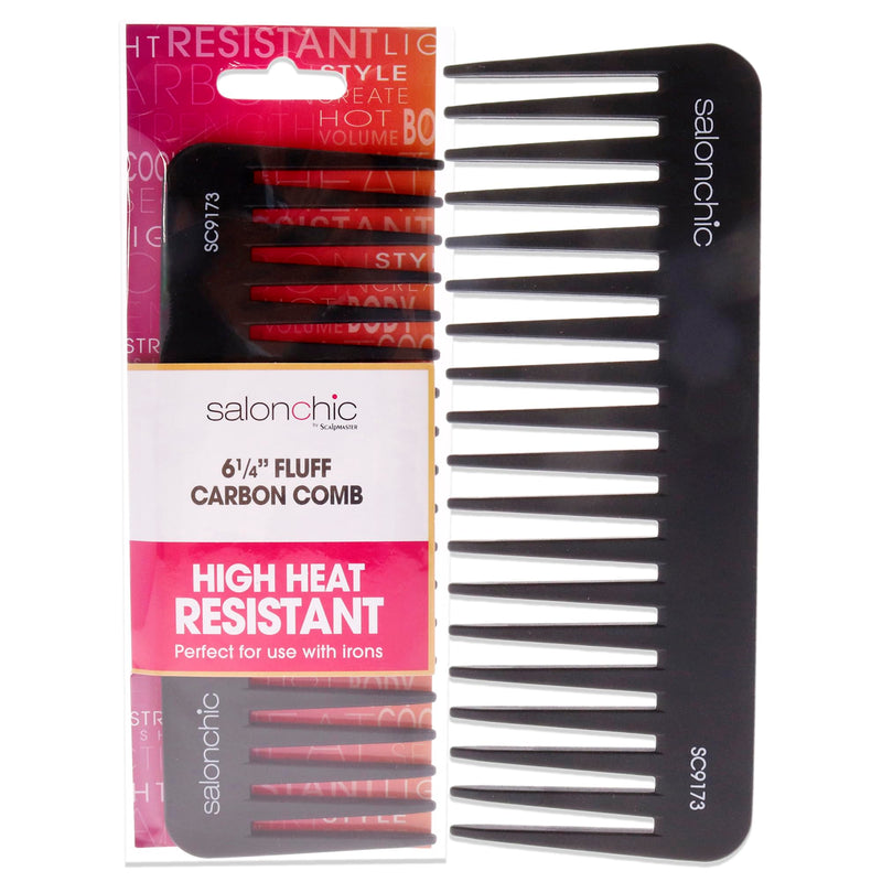 Salonchic Fluff Carbon Comb High Heat Resistant Unisex Gift Set