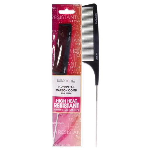 Salonchic Pin Tail Carbon Comb High Heat Resistant Fine Teeth Unisex Gift Set