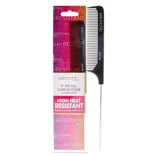 Salonchic Pin Tail Carbon Comb High Heat Resistant 9 Coarse Teeth Unisex Gift Set