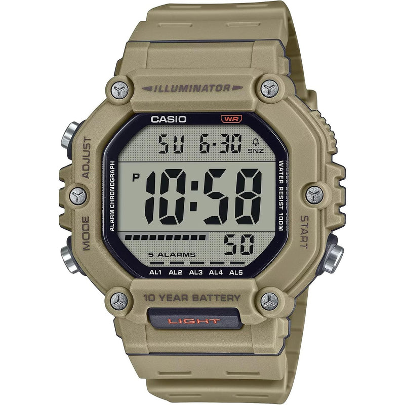 Casio 10 Year Batt Digital Quartz 50mm Watch – Resin