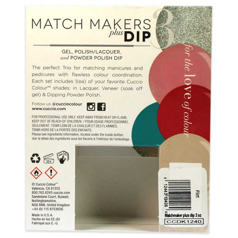 Cuccio Colour Match Makers Plus Dip Flirt Women's Gift Set