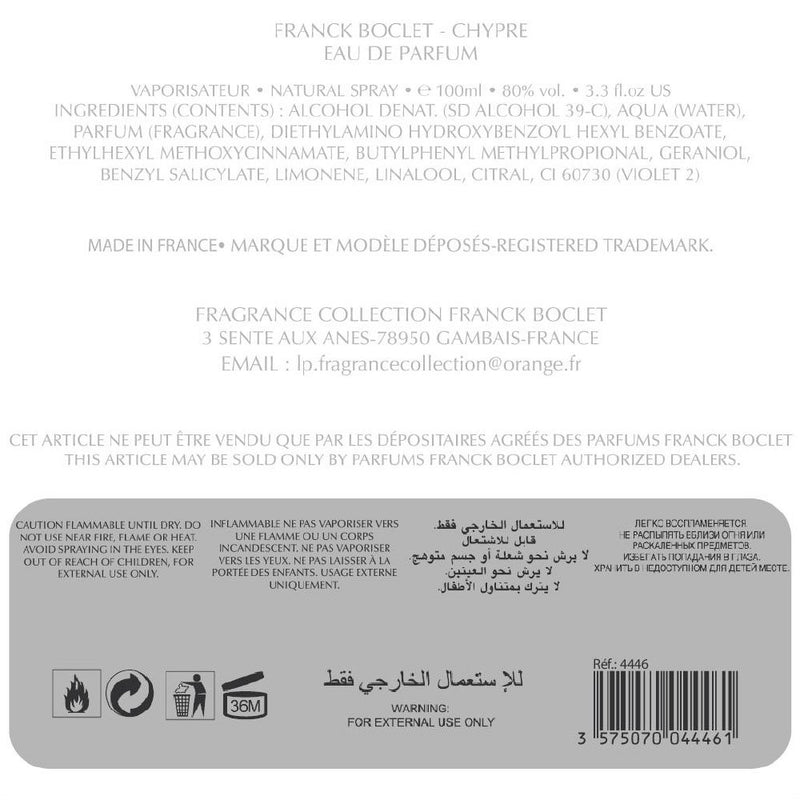 Franck Boclet Chypre Men's Eau De Parfum