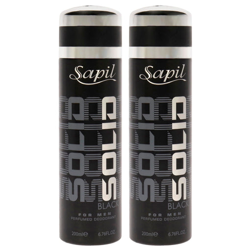 Sapil Solid Black Pack Of 2