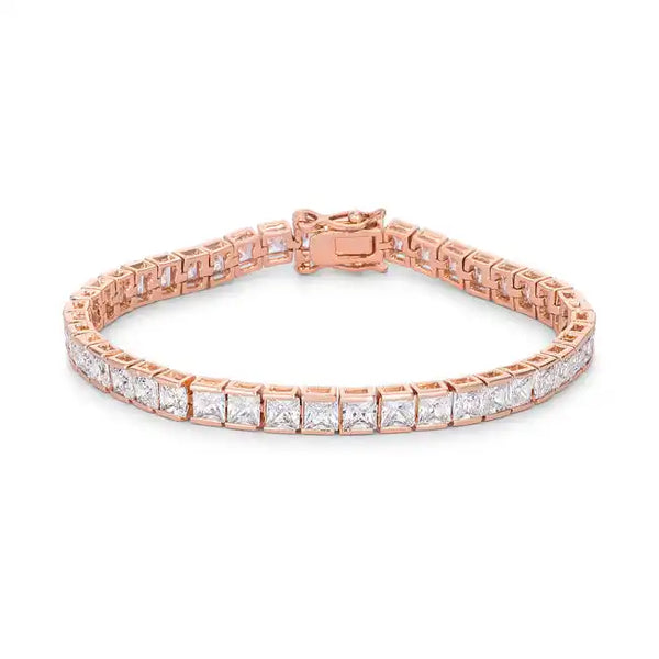 Gelang Emas Mawar CZ 7in Potongan Putri 9.7Ct ShineHigh