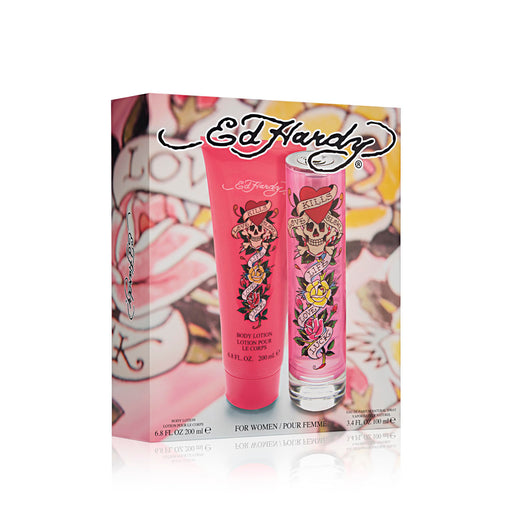 Ed Hardy 2: + Body Lotion Women's Eau De Parfum Gift Set