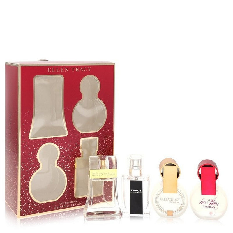 Ellen Tracy by Ellen Tracy Women Gift Set -- 0.5 oz Ellen Tracy EDP Spray + 0.5 oz Tracy EDP Spray + 0.5 oz Ellen Tracy Bronze + 0.5 oz Love Notes EDP Spray