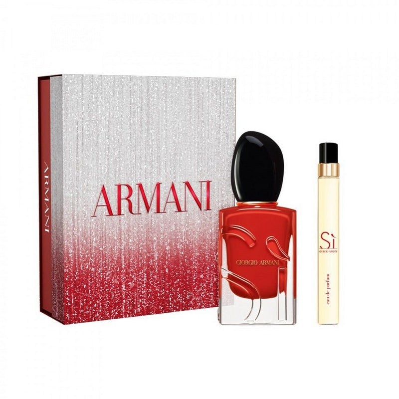 Armani Si Passione 2 Pcs Set For Women: 1.6 Eau De Parfum Spray + 0.33 Eau De Parfum Spray