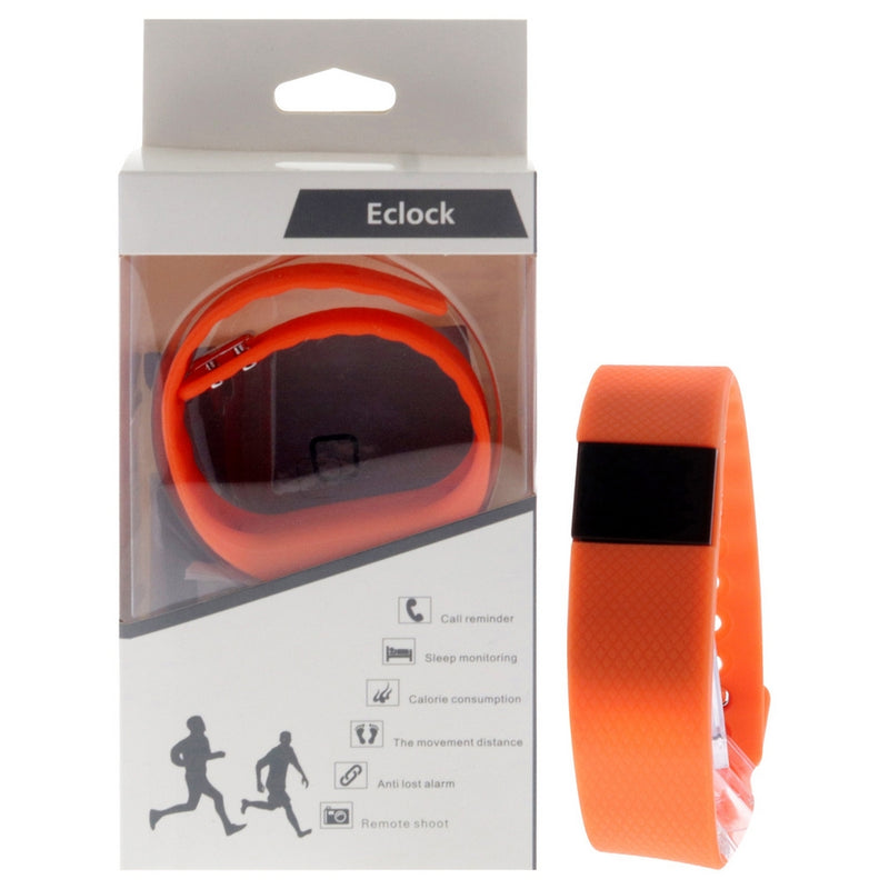 EK-H2 Health Sports Silicone Bracelet - Orangle by Eclock for Unisex - 1 Pc Bracelet