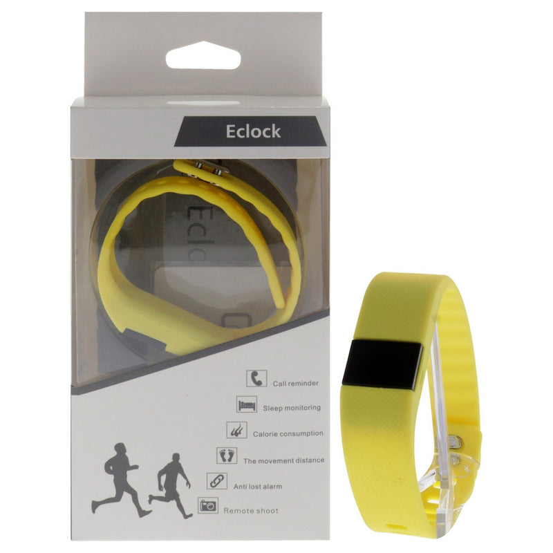 EK-H3 Health Sports Silicone Bracelet - Yellow by Eclock for Unisex - 1 Pc Bracelet