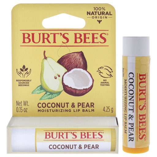Burts Bees Coconut And Pear Moisturizing Lip Balm Blister