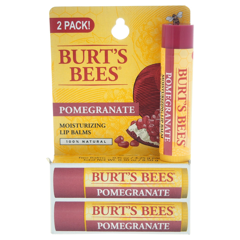 Burts Bees Pomegranate Moisturizing Lip Balm Twin Pack