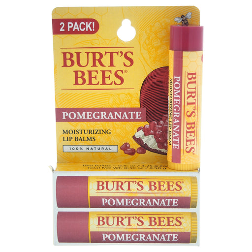 Burts Bees Pomegranate Moisturizing Lip Balm Twin Pack