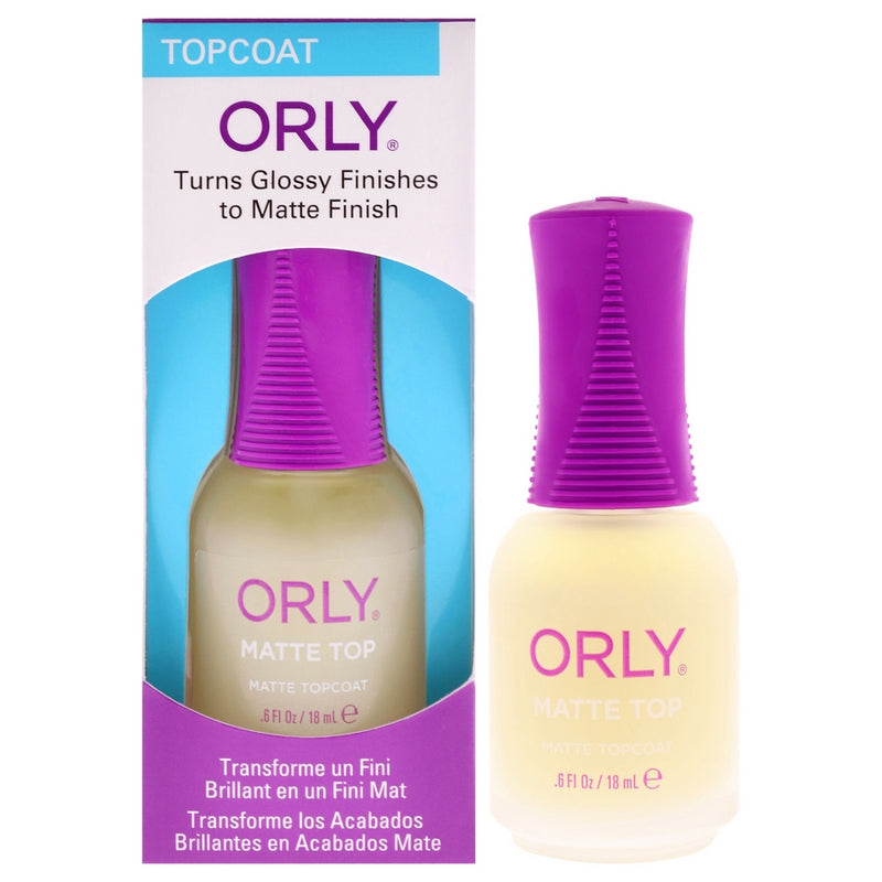 Matte Top Coat by Orly for Women - 0.6 oz Nail Polish
