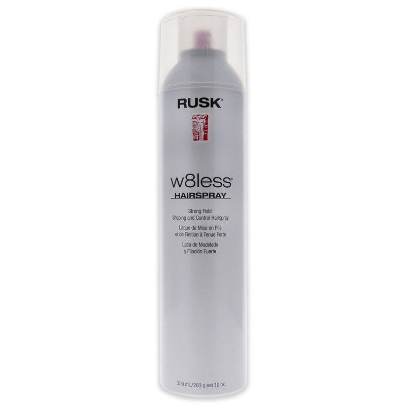 W8less Strong Hold Shaping and Control Hairspray by Rusk for Unisex - 10 oz Hair Spray