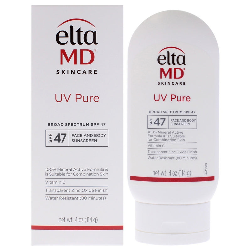 UV Pure Face and Body Physical Sunscreen SPF 47 by EltaMD for Unisex - 4 oz Sunscreen