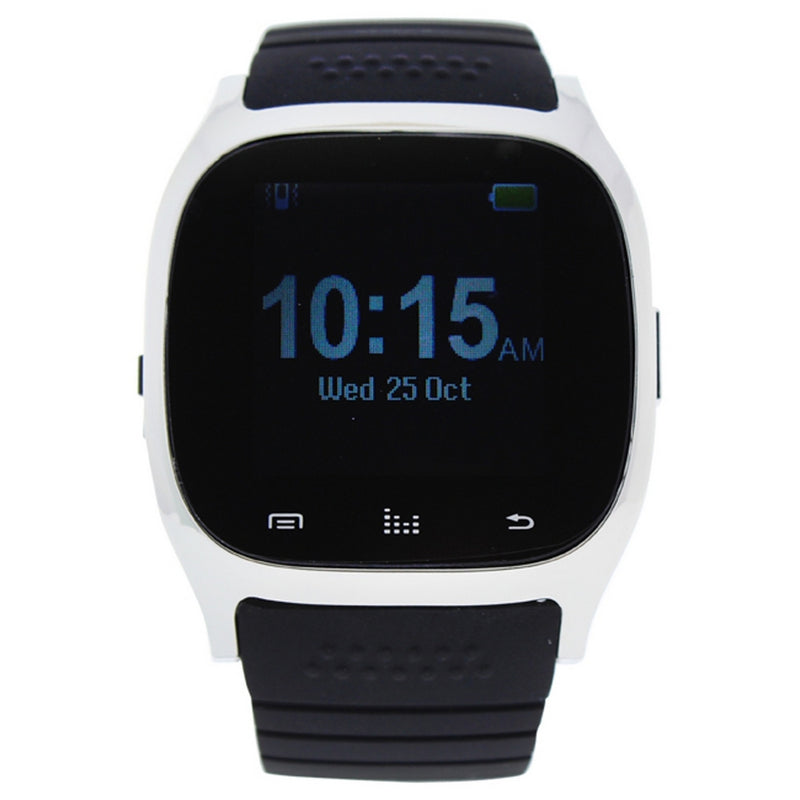EK-B4 Montre Connectee Silicone Strap Smart Watch - Silver - Black by Eclock for Men - 1 Pc Watch