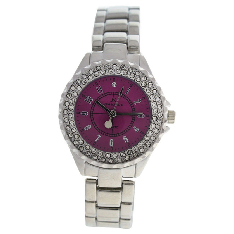 2033L-SP Silver Stainless Steel Bracelet Watch by Kim & Jade for Women - 1 Pc Watch