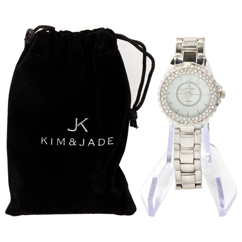 2033L-SW Silver Stainless Steel Bracelet Watch by Kim & Jade for Women - 1 Pc Watch