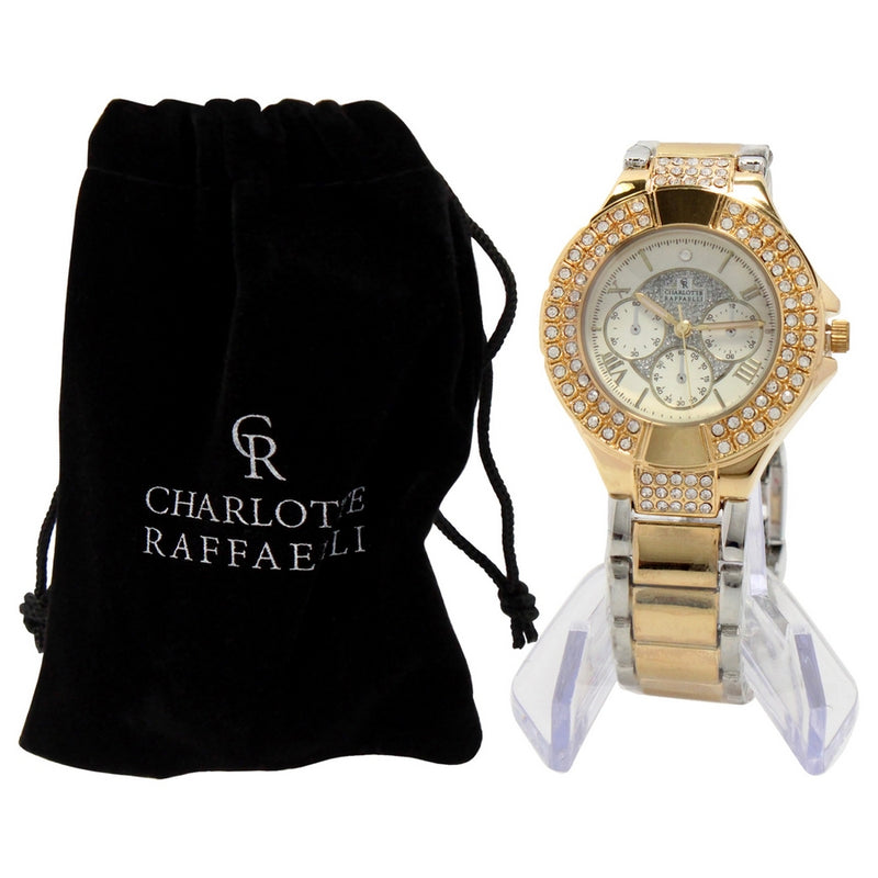 CRM003 Gold-Silver Gold Stainless Steel Bracelet Watch by Charlotte Raffaelli for Women - 1 Pc Watch