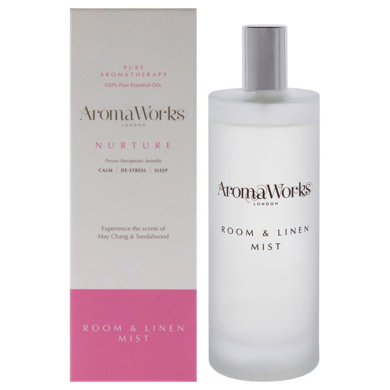 Nurture Room and Linen Mist by Aromaworks for Unisex - 3.38 oz Room Spray