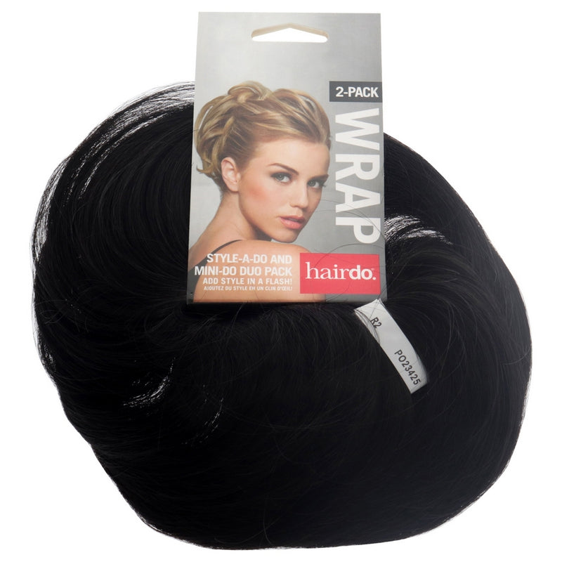 Style-a-do And Mini-do Duo Pack - R2 Ebony by Hairdo for Women - 2 Pc Hair Wrap
