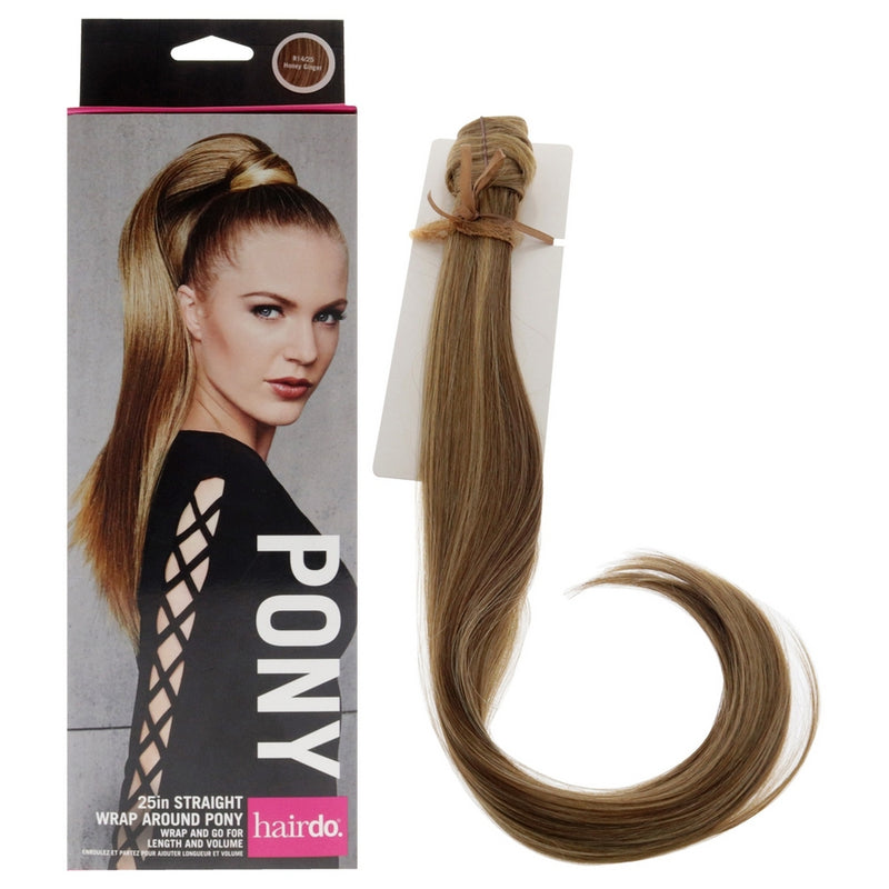 Straight Wrap Around Pony - R14 25 Honey Ginger by Hairdo for Women - 25 Inch Hair Extension