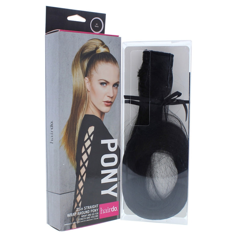 Straight Wrap Around Pony - R2 Ebony by Hairdo for Women - 25 Inch Hair Extension