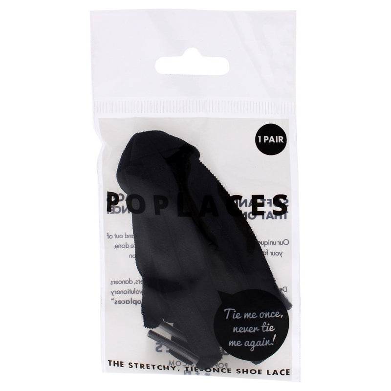 Poplaces - Black by Popband for Unisex - 1 Pc Shoe Laces