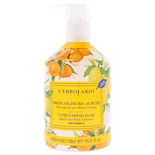 Lerbolario Citrus Fresh Foam Hand And Body Cleanser