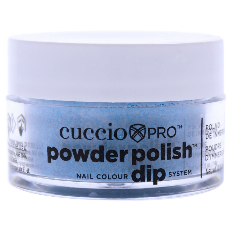 Pro Powder Polish Nail Colour Dip System - Deep Blue Glitter by Cuccio Pro for Women - 0.5 oz Nail Powder